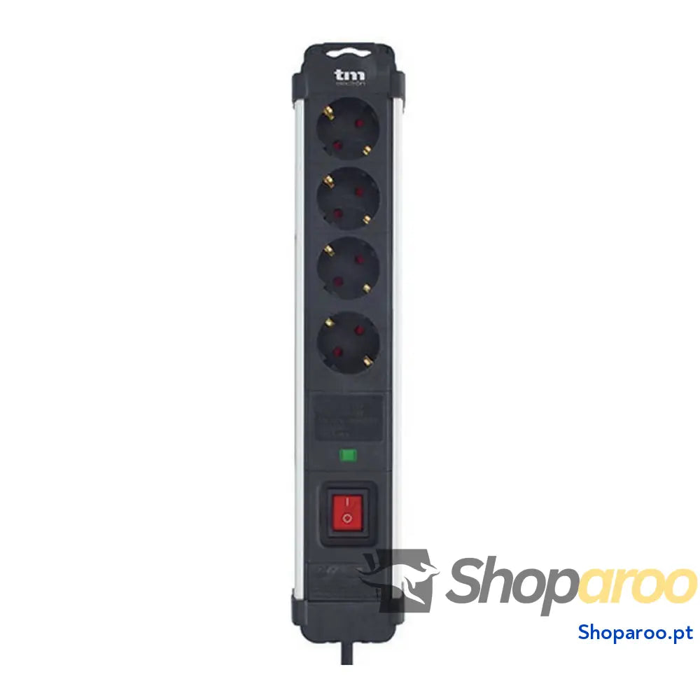 Extensão com 4 tomadas com interruptor TM Electron 230 V