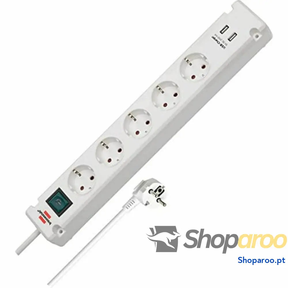 Extensão com 5 Tomadas com Interruptor Brennenstuhl Bremounta 3600 W USB x 2 (3 m)