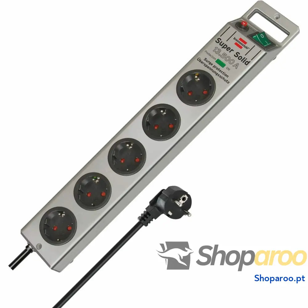 Extensão com 5 Tomadas com Interruptor Brennenstuhl Super-Solid 3600 W (2,5 m)