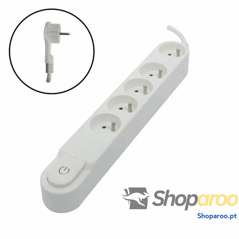 Extensão com 5 Tomadas com Interruptor Chacon (1,5 m)