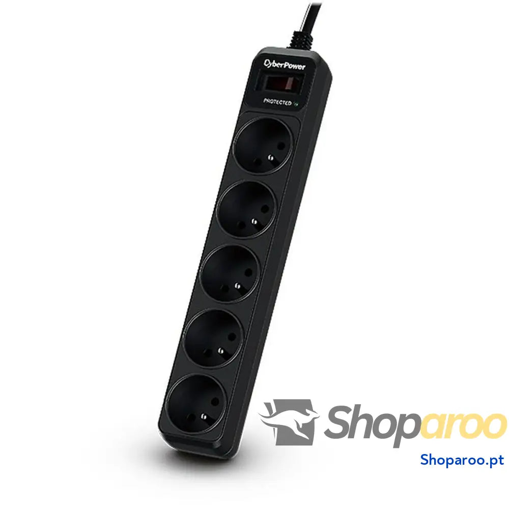 Extensão com 5 Tomadas com Interruptor Cyberpower Tracer 3 (1,8 m)