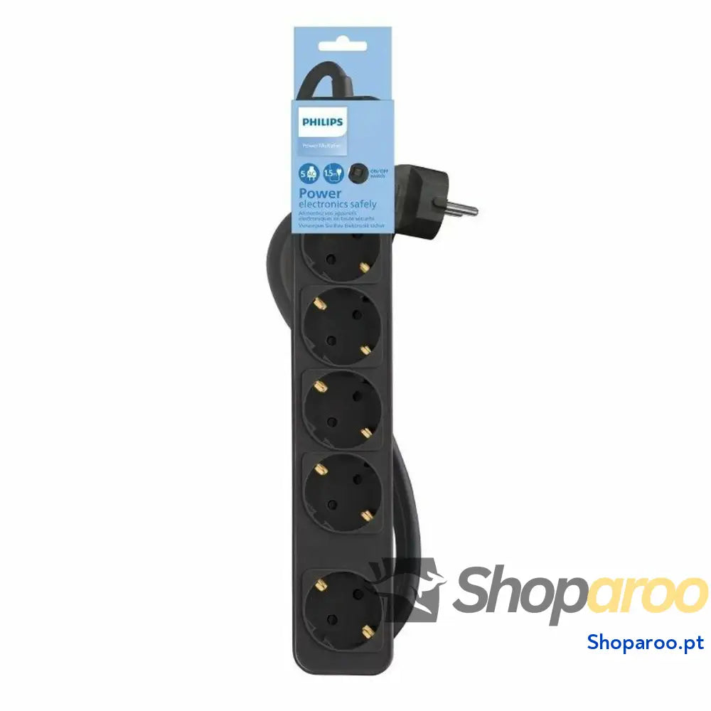 Extensão com 5 Tomadas com Interruptor Philips CHP2154B/10 (1,5 m)