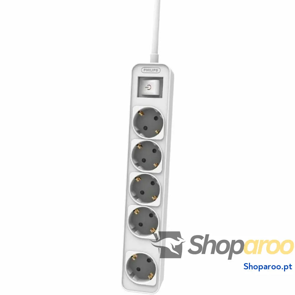 Extensão com 5 Tomadas com Interruptor Philips CHP2154W/10