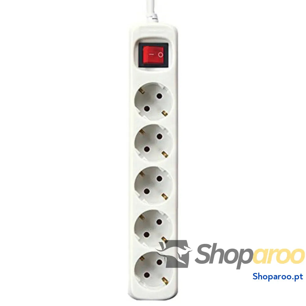 Extensão com 5 Tomadas com Interruptor Silver Electronics