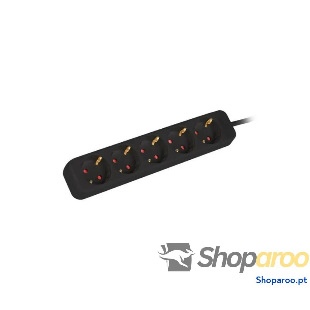 Extensão com 5 Tomadas Schuko Lanberg 3 m Preto