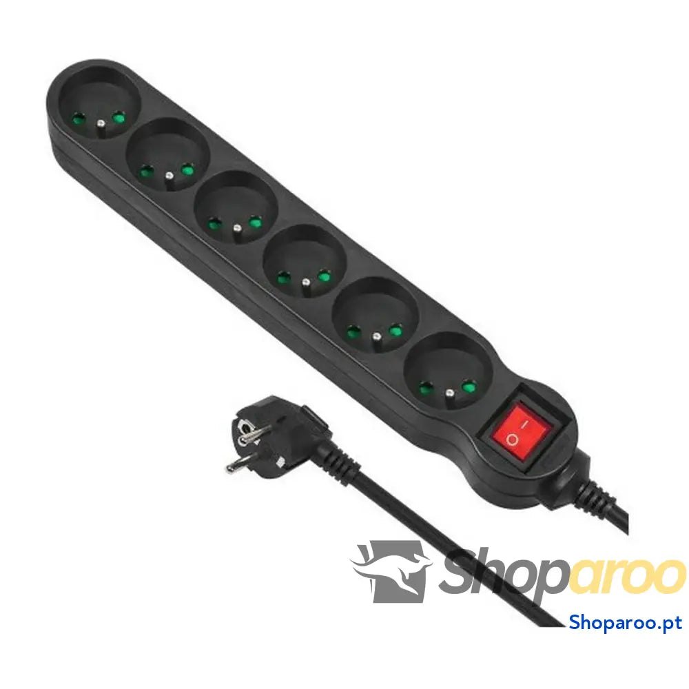 Extensão com 6 Tomadas com Interruptor MacLean MCE225 2300 W (1,5 m)
