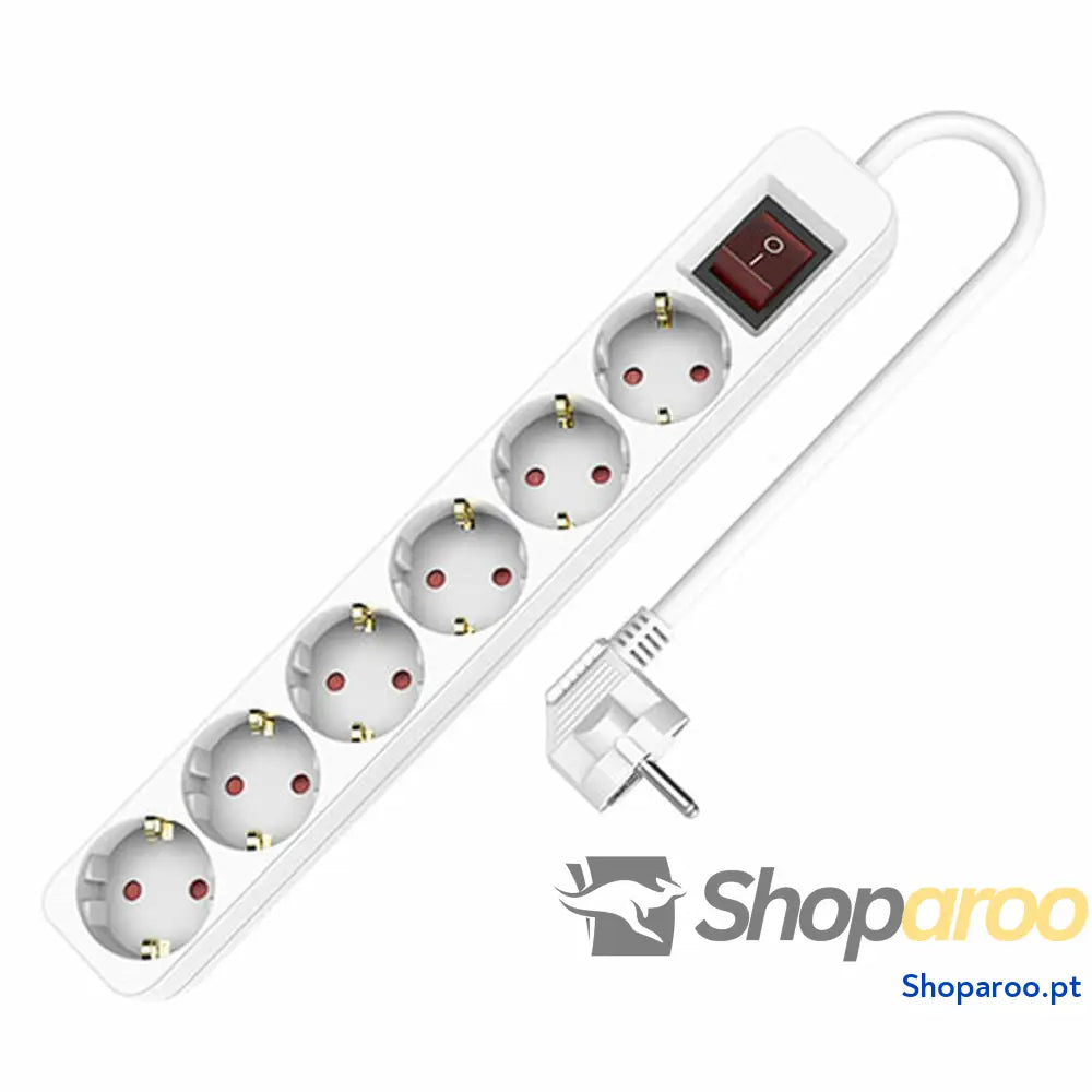 Extensão com 6 Tomadas com Interruptor TM Electron (1,5 m)
