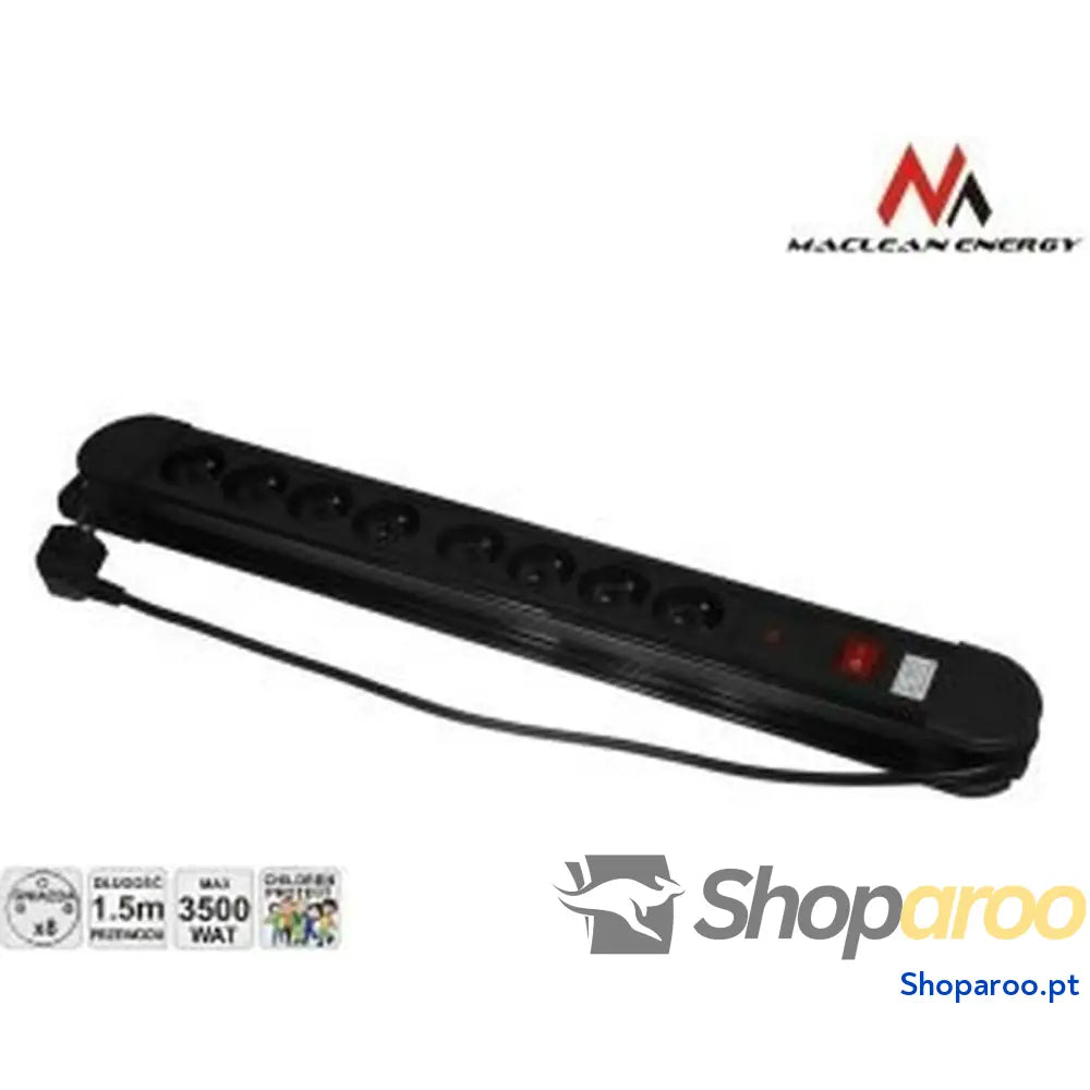 Extensão com 8 Tomadas com Interruptor MacLean MCE11 (1,5 m)