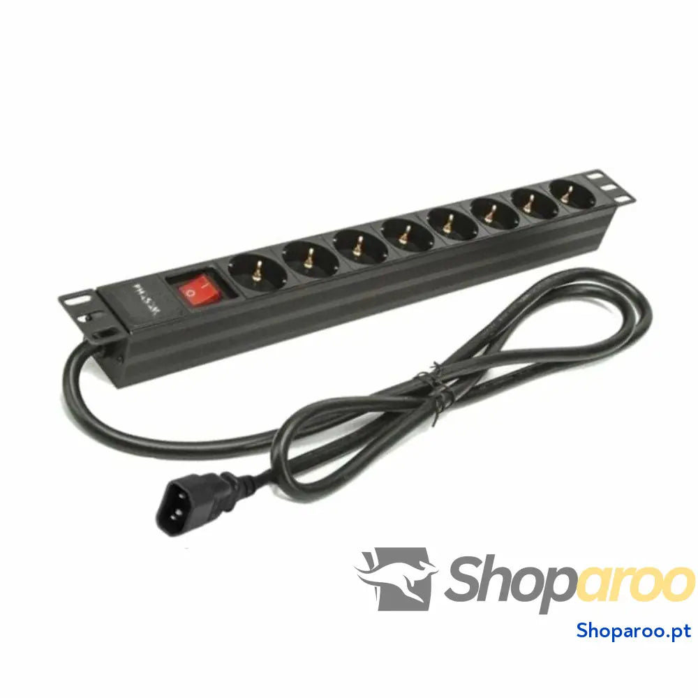 Extensão com 8 Tomadas com Interruptor Phasak BNS 3535 (2 m)