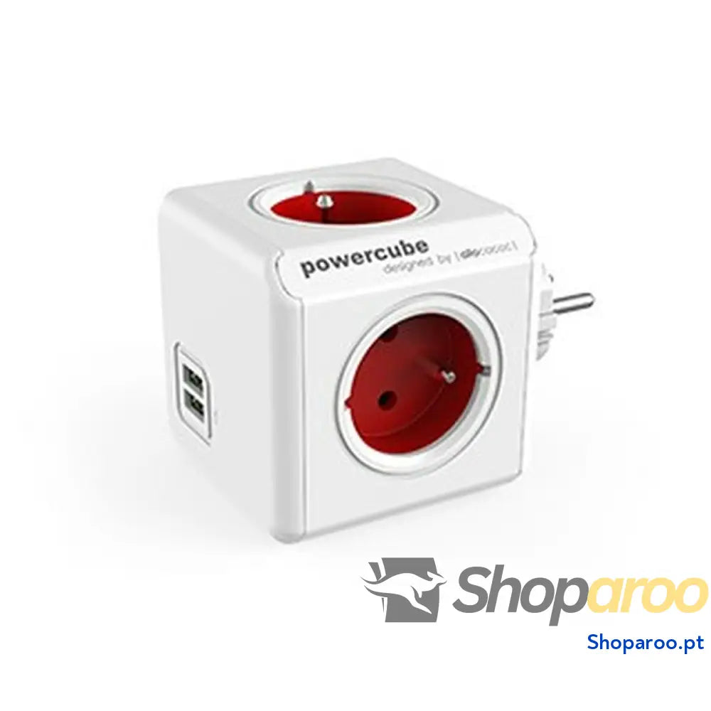 Extensão em Cubo Allocacoc PowerCube Original USB Type E Vermelho