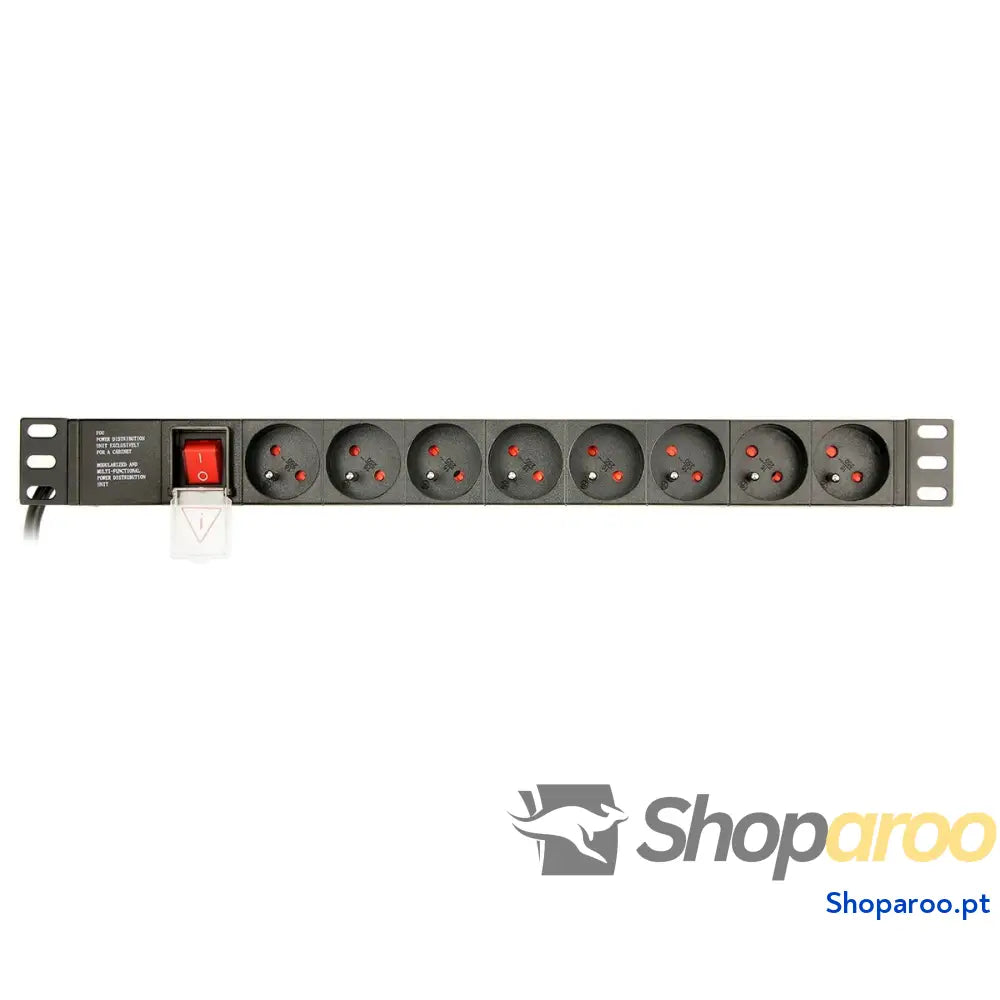 Extensor 19" 8 Tomas Schuko com interruptor GEMBIRD EG-PDU-014-F (3 m)
