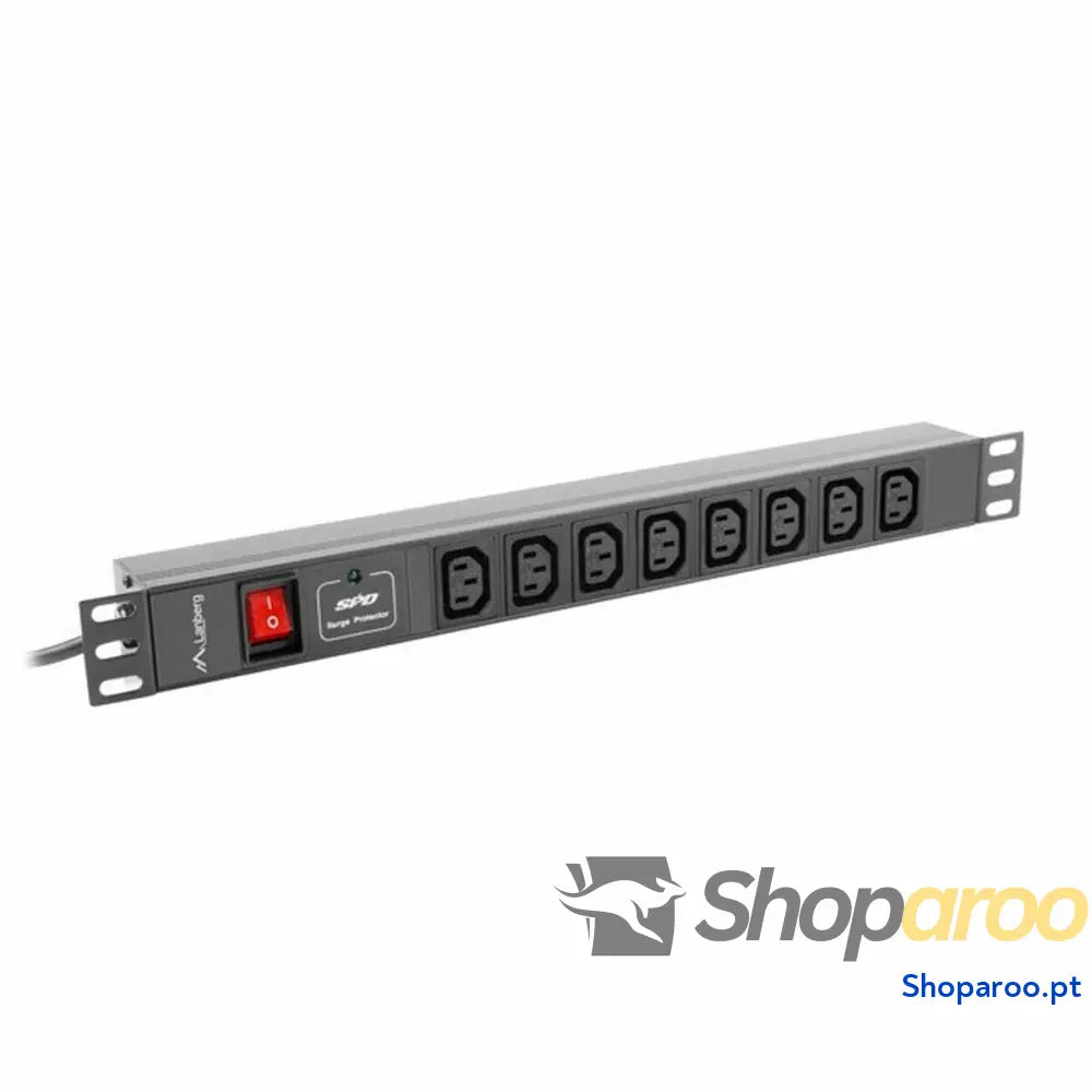 Extensor 19" 8 Tomas Schuko com interruptor Lanberg PDU-08I-0200-C20-BK (2 m)