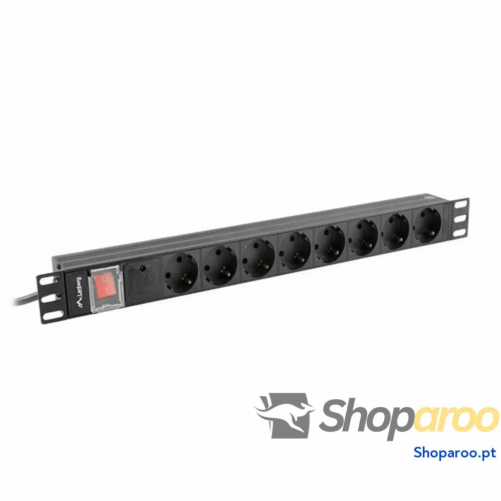 Extensor 19" 8 Tomas Schuko Lanberg PDU-08F-0200-BK (2 m)