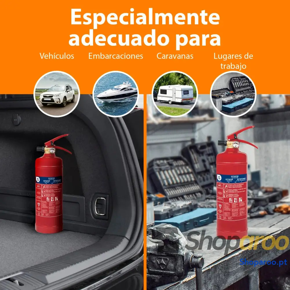 Extintor de pó 2 kg para fogo ABC adequado veículos e casas com suporte montagem