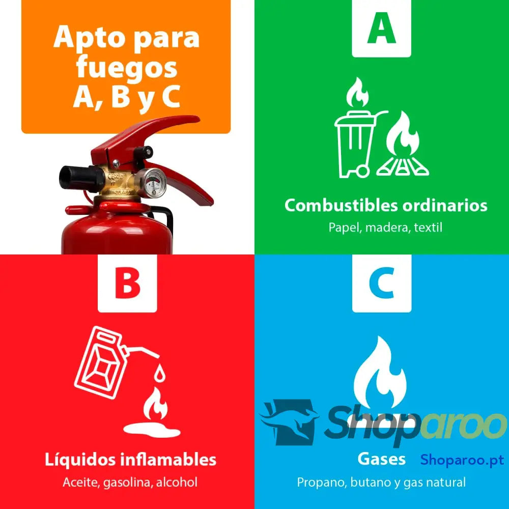 Extintor de pó 2 kg para fogo ABC adequado veículos e casas com suporte montagem