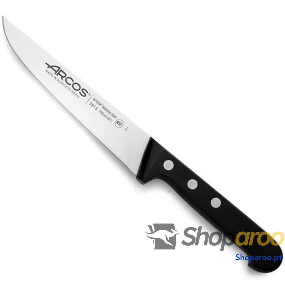 Faca de Cozinha Arcos Preto Prateado Aço inoxidável