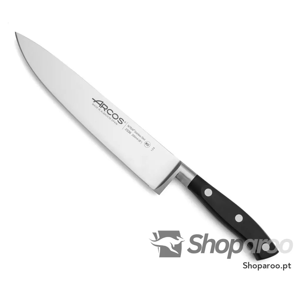 Faca de Cozinha Arcos serie riviera Preto Aço 20 cm