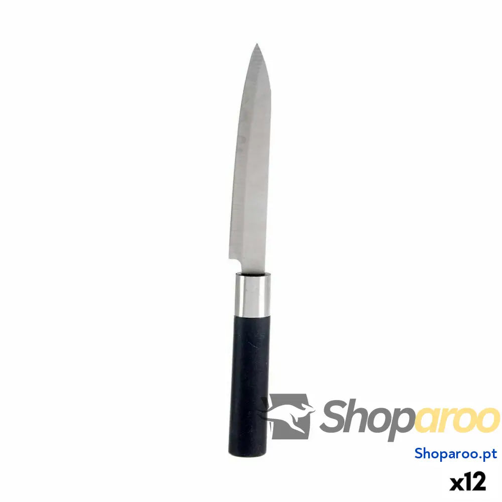 Faca de Cozinha Kinvara KT11-5603-05 Preto Prateado Aço inoxidável Plástico 3 x 23,5 x 2 cm (12 Unidades)