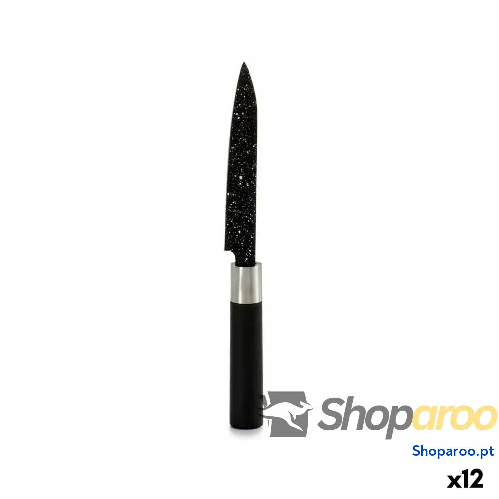 Faca de Cozinha Kinvara KT11-5604M05 Preto Aço inoxidável Plástico 2,5 x 24 x 2,5 cm Mármore (12 Unidades)