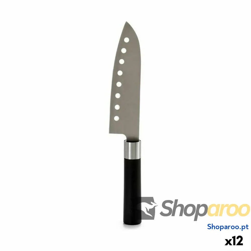 Faca de Cozinha Kinvara KT11-5604S03 Preto Prateado Aço inoxidável Plástico 5 x 30 x 2,5 cm (12 Unidades)