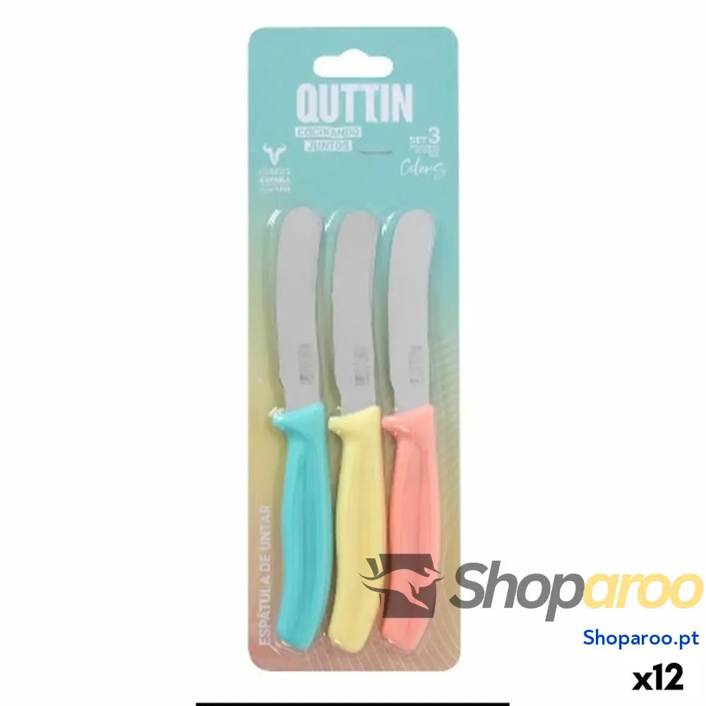 Faca de Cozinha Quttin Basic 20 cm 0,8 mm 3 Peças (12 Unidades)