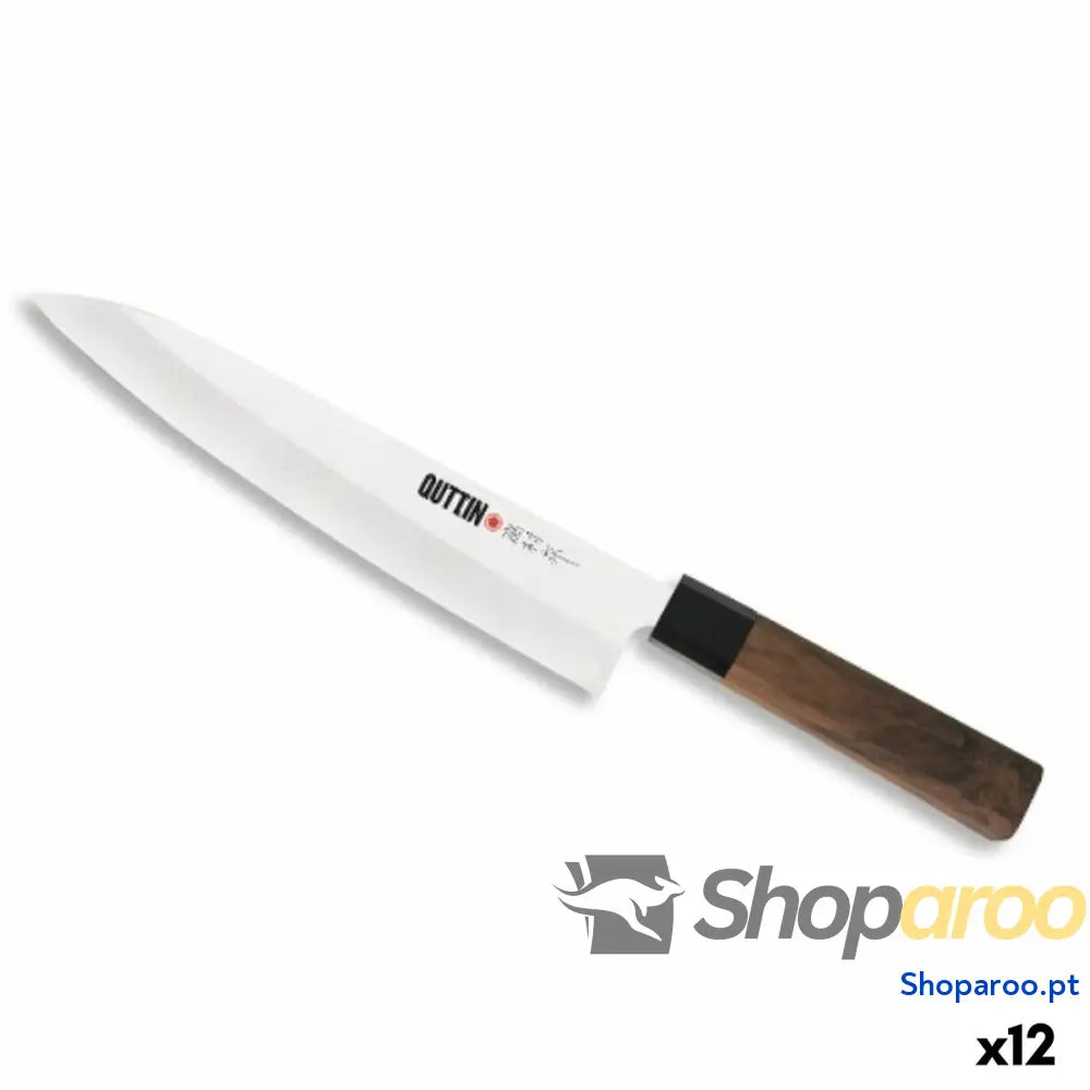 Faca de Cozinha Quttin GYUTOU Takamura Castanho Prateado 20 cm (12 Unidades)