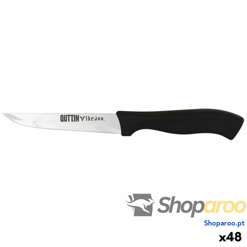 Faca de Cozinha Quttin Kasual Preto Prateado 22 x 2 x 1,5 cm Multiusos (48 Unidades)