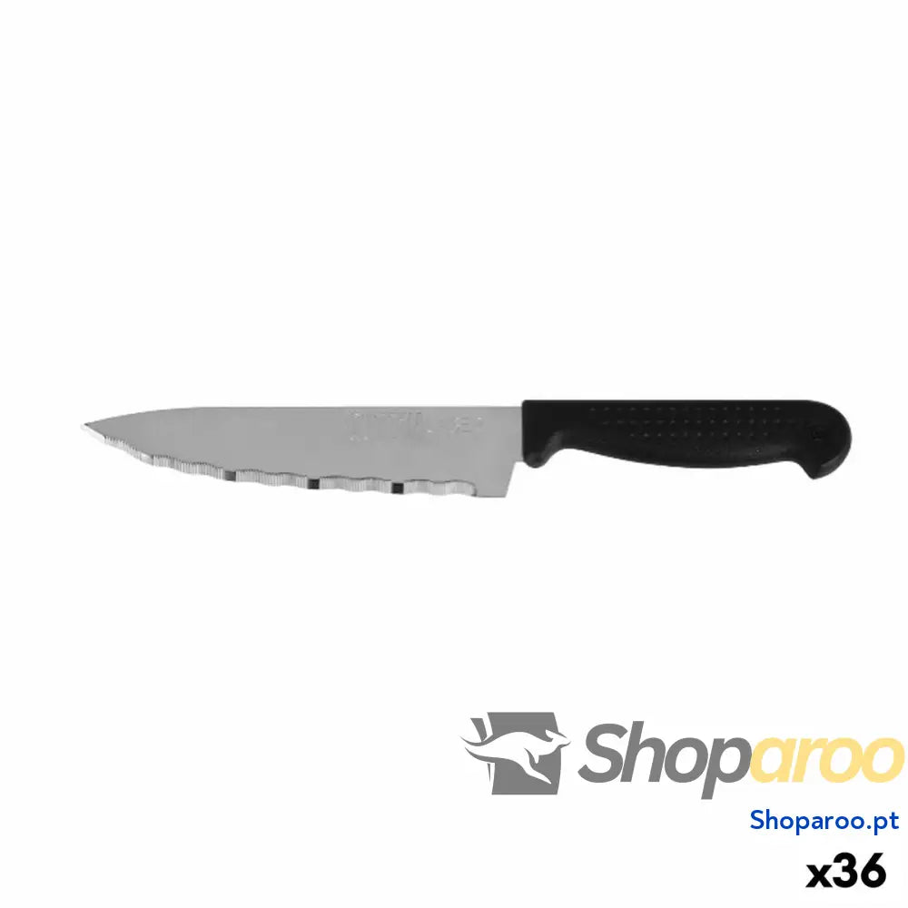 Faca de Cozinha Quttin Laser Preto Prateado 28 x 6 x 1,3 cm (36 Unidades)