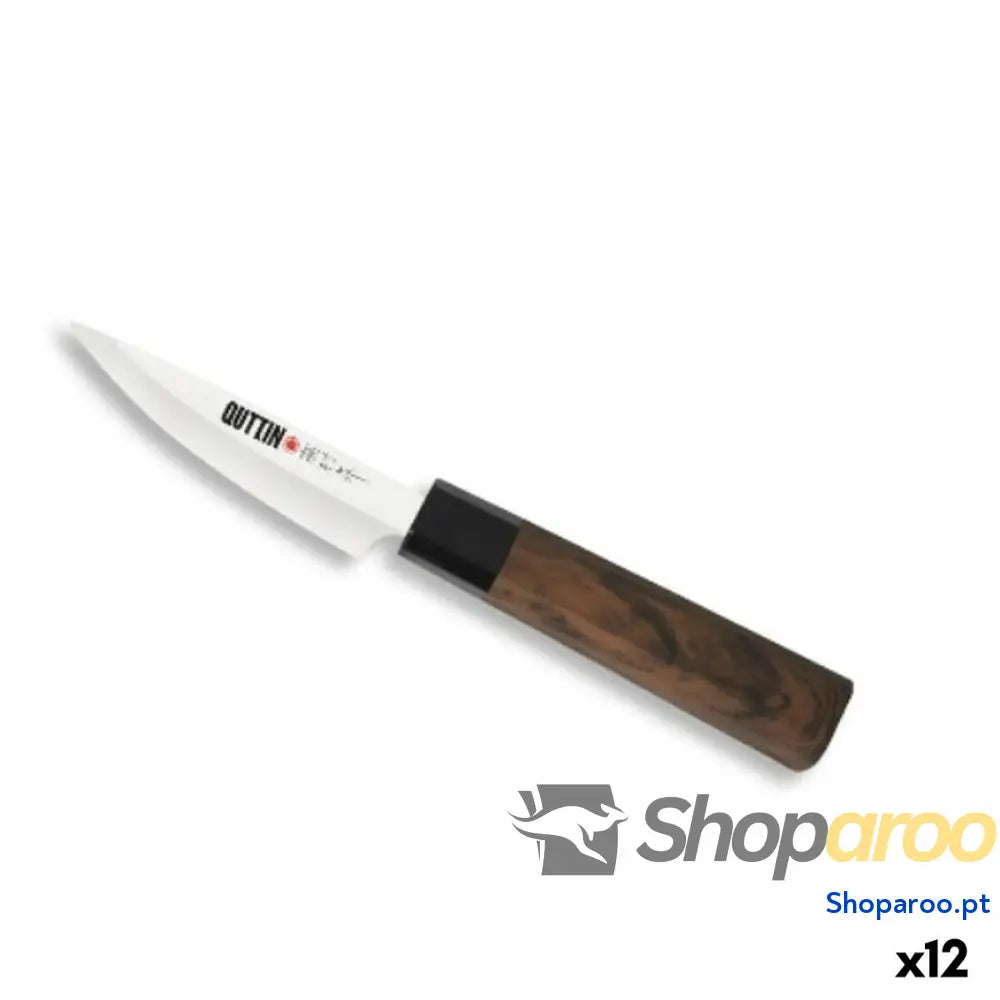 Faca de Cozinha Quttin PETTY Takamura Castanho Prateado 9 cm (12 Unidades)