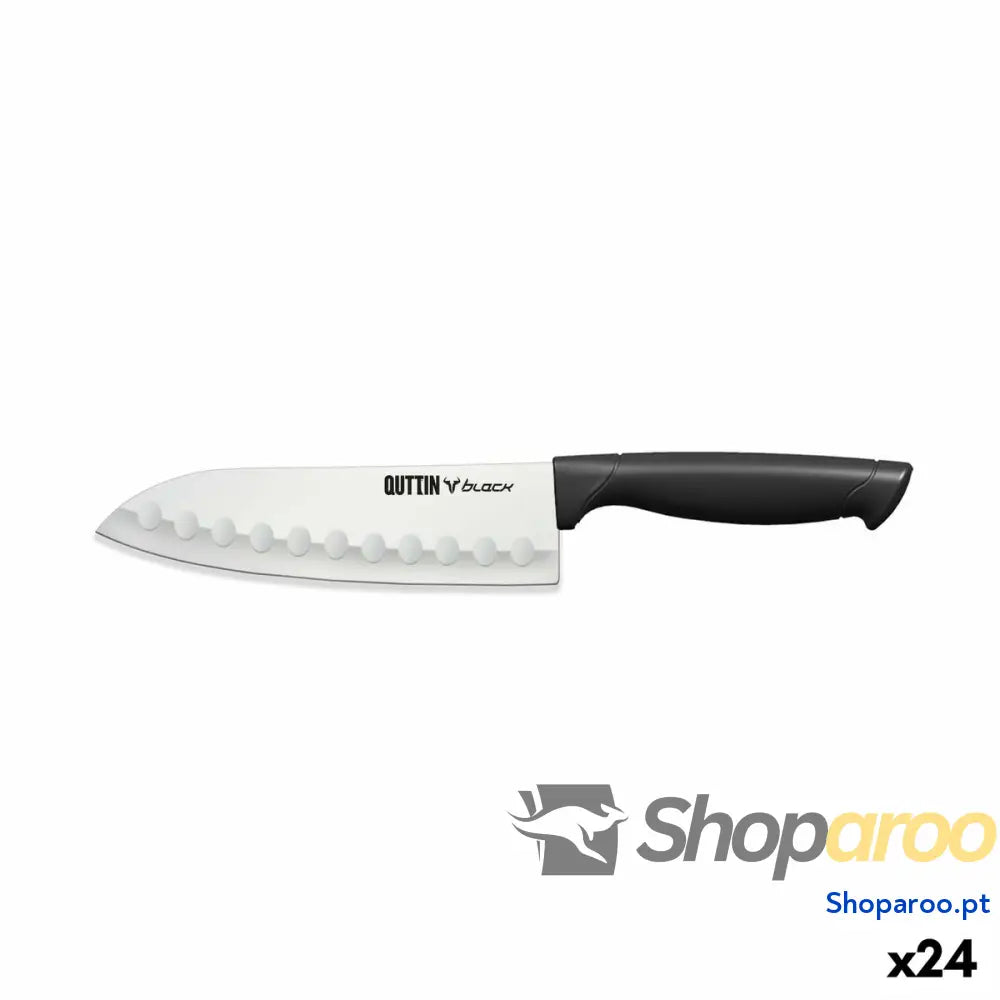 Faca de Cozinha Quttin Santoku Black 17 cm (24 Unidades)