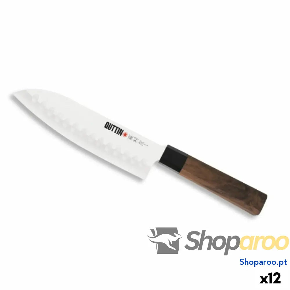 Faca de Cozinha Quttin SANTOKU Takamura Castanho Prateado 17 cm (12 Unidades)