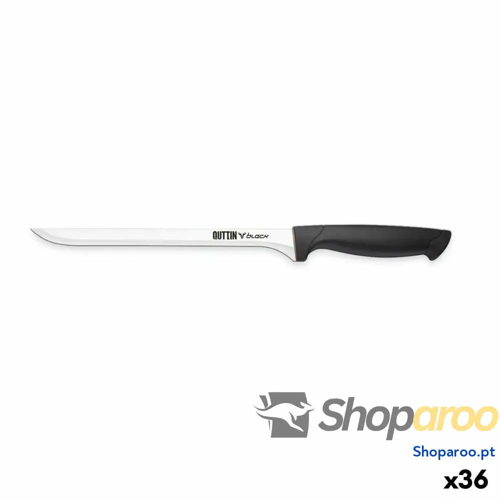 Faca de Presunto Quttin Black Preto Prateado 22 cm (36 Unidades)