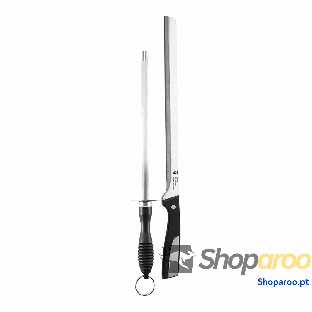 Faca de Presunto San Ignacio SG-4362 Aço inoxidável Chaira 2 Peças