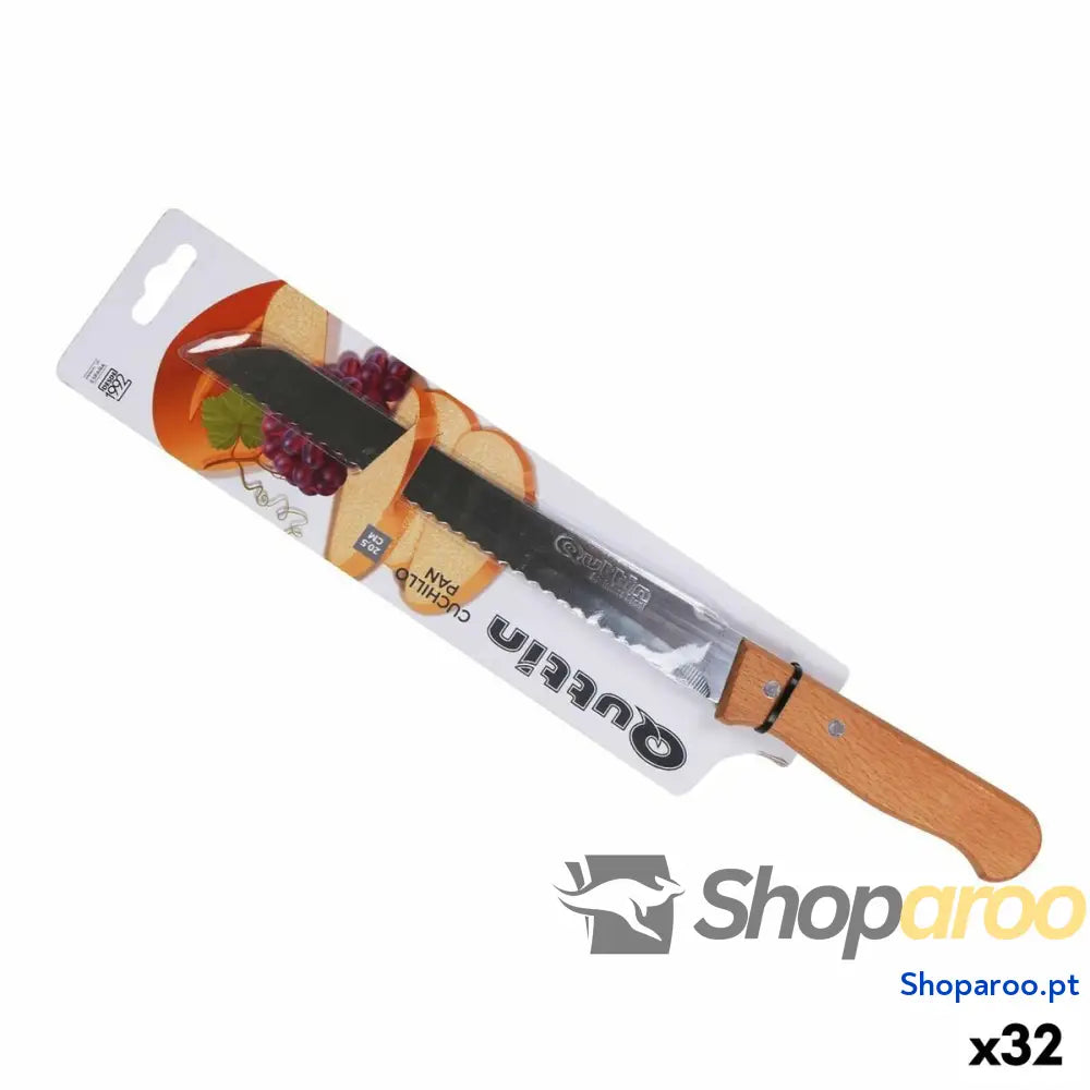 Faca para Pão Quttin 49905 Madeira 32 Unidades 33 cm