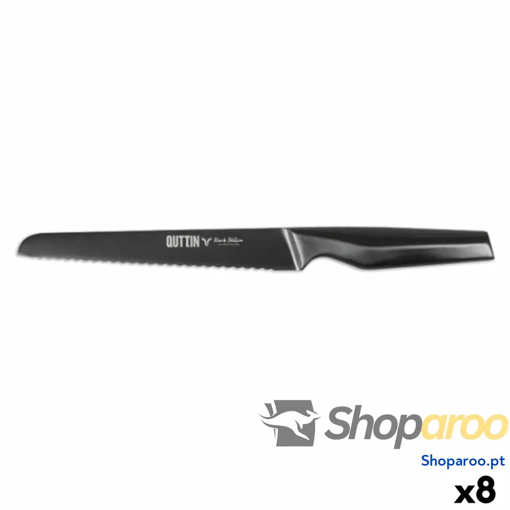 Faca para Pão Quttin Black Edition 8 Unidades 20 cm