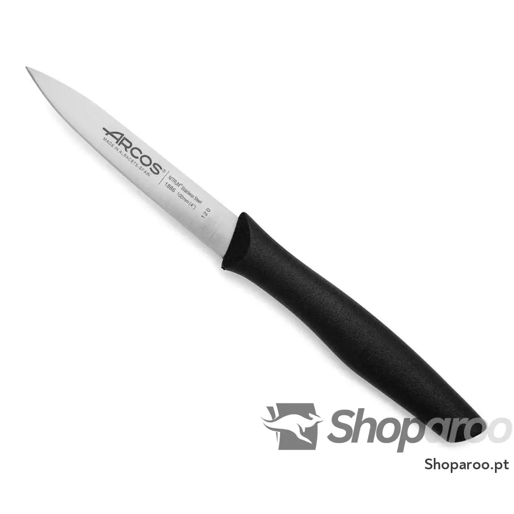 Faca Pequena Arcos serie nova Preto Aço inoxidável Polipropileno 10 cm