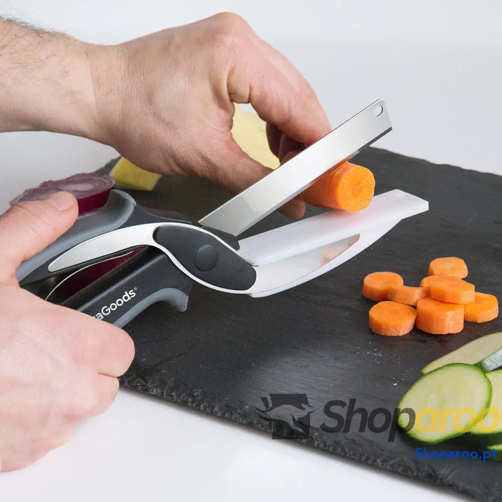 Faca-Tesoura com Mini Tábua de Cortar Integrada Scible InnovaGoods