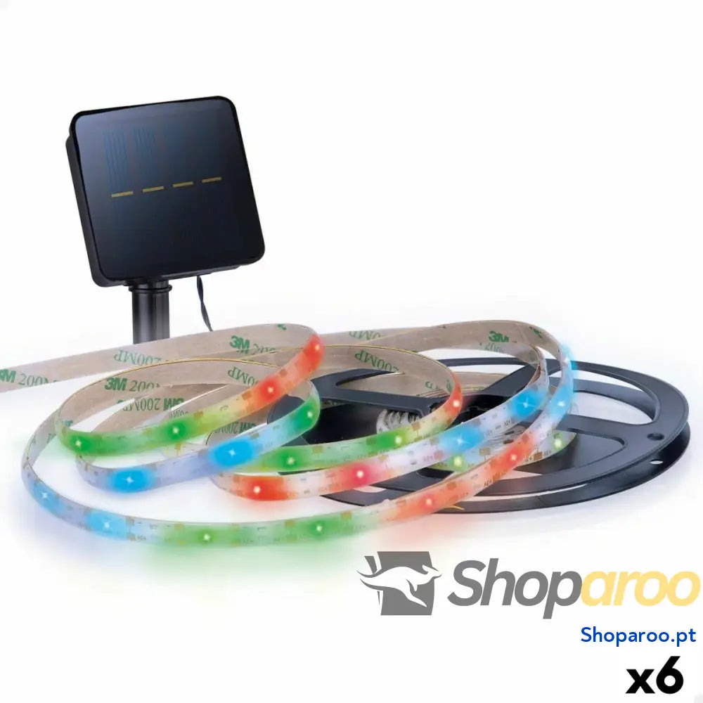 Faixa de luzes Aktive LED Multicolor Jardim 3 m (6 Unidades)