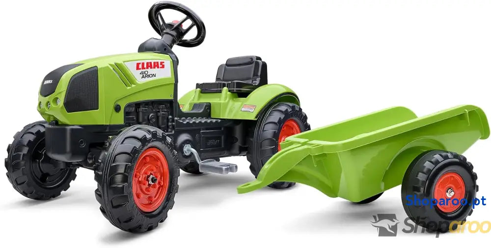 FALK Tractor de pedais pestanas com reboque A partir 2 anos Fabricado em França volante direcional buzina 2040A