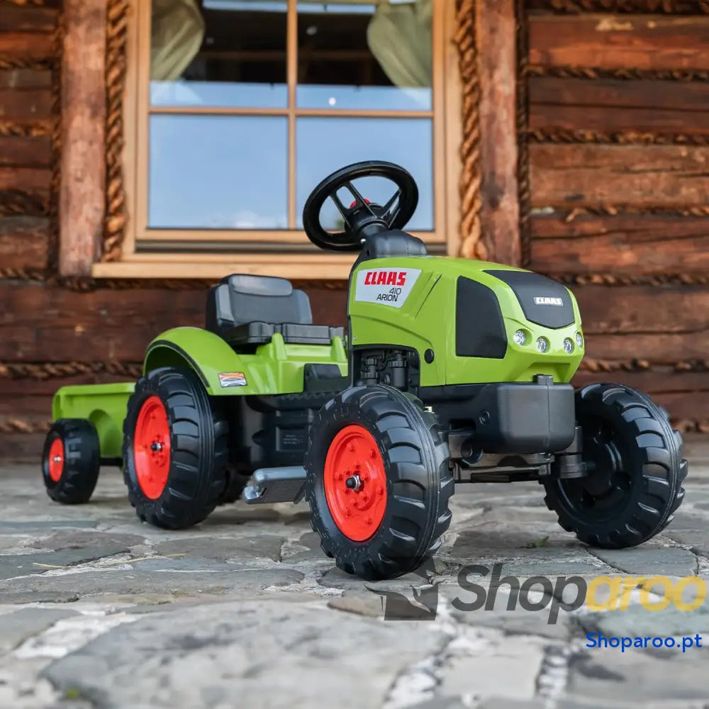 FALK Tractor de pedais pestanas com reboque A partir 2 anos Fabricado em França volante direcional buzina 2040A