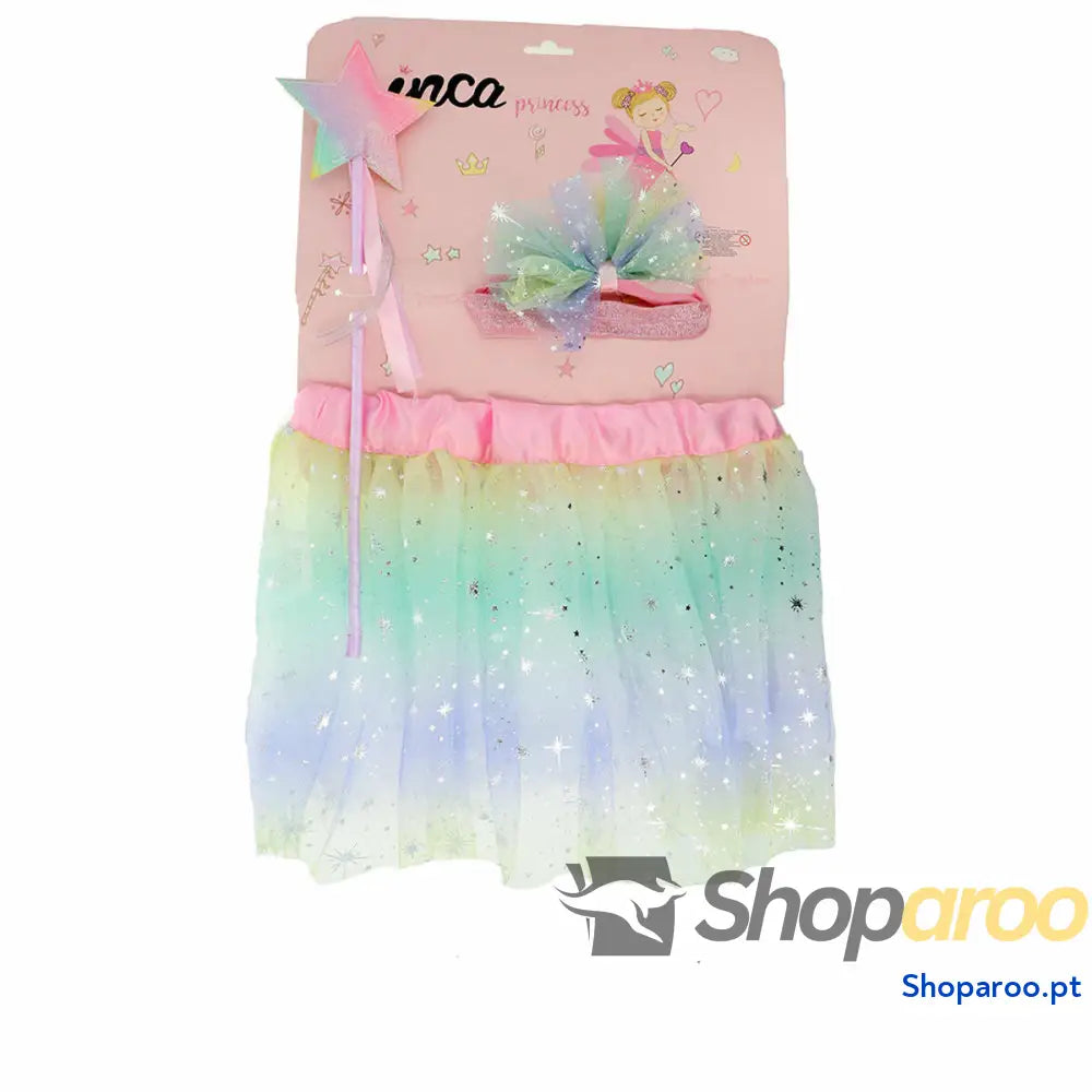 Fantasia infantil Inca Multicolor Fada (3 Peças)