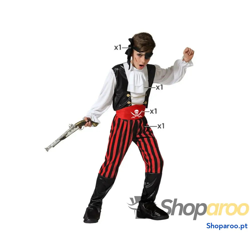 Fantasia infantil Pirata Multicolor Piratas 3-4 Anos 5-6 Anos