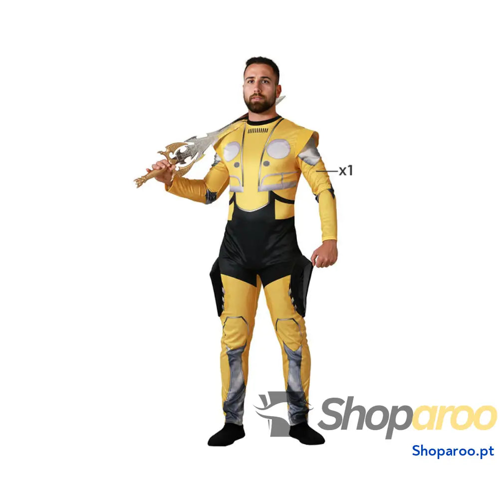 Fantasia para Adultos Amarelo Robô (1 Peça)