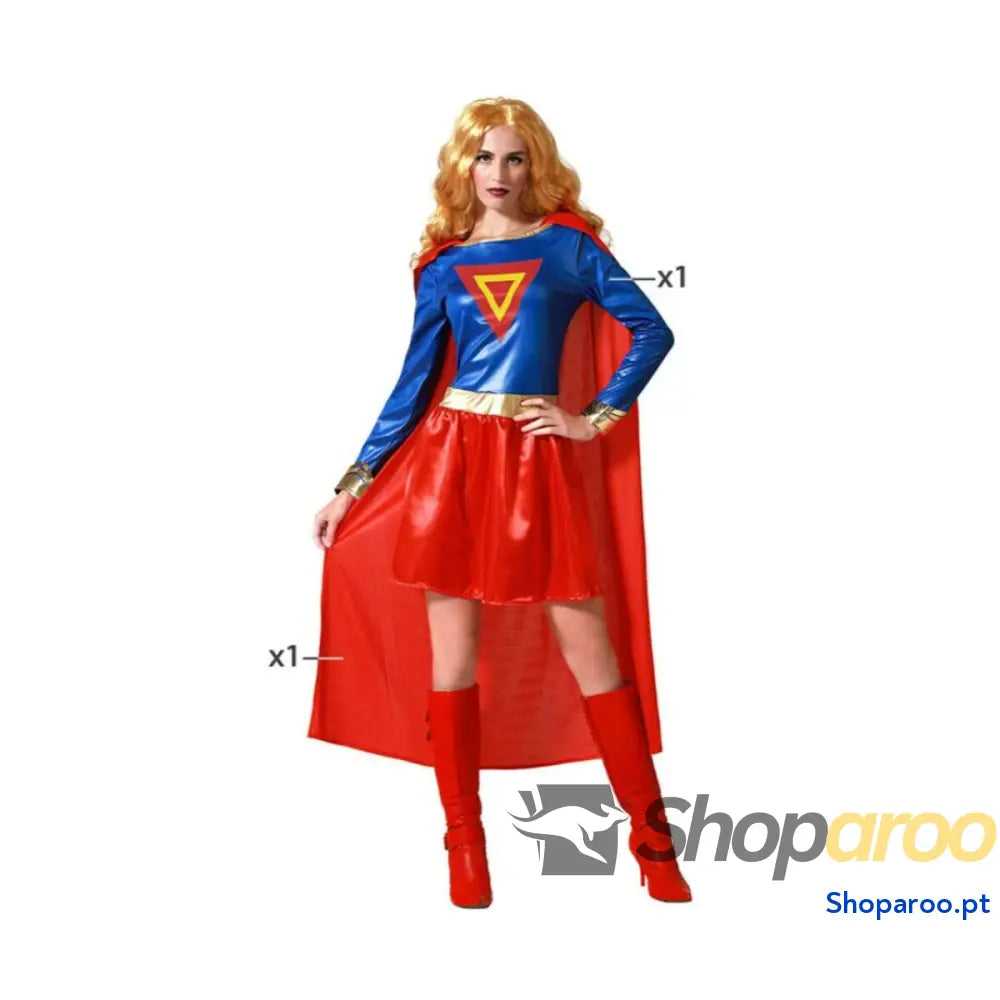 Fantasia para Adultos Azul Super-herói Mulher