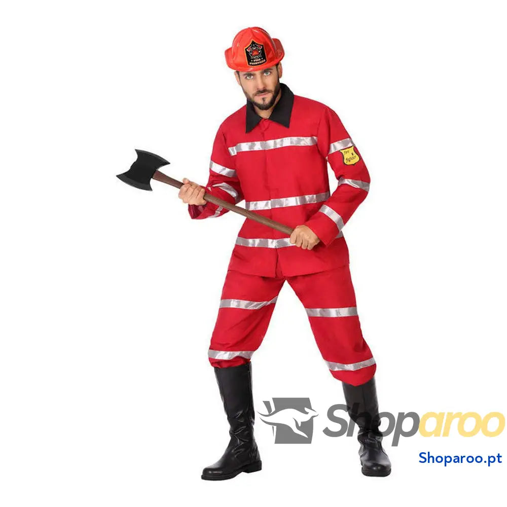 Fantasia para Adultos DISFRAZ BOMBERO XS-S Shine Inline 57034 Vermelho Bombeiro XS/S (2 Peças)