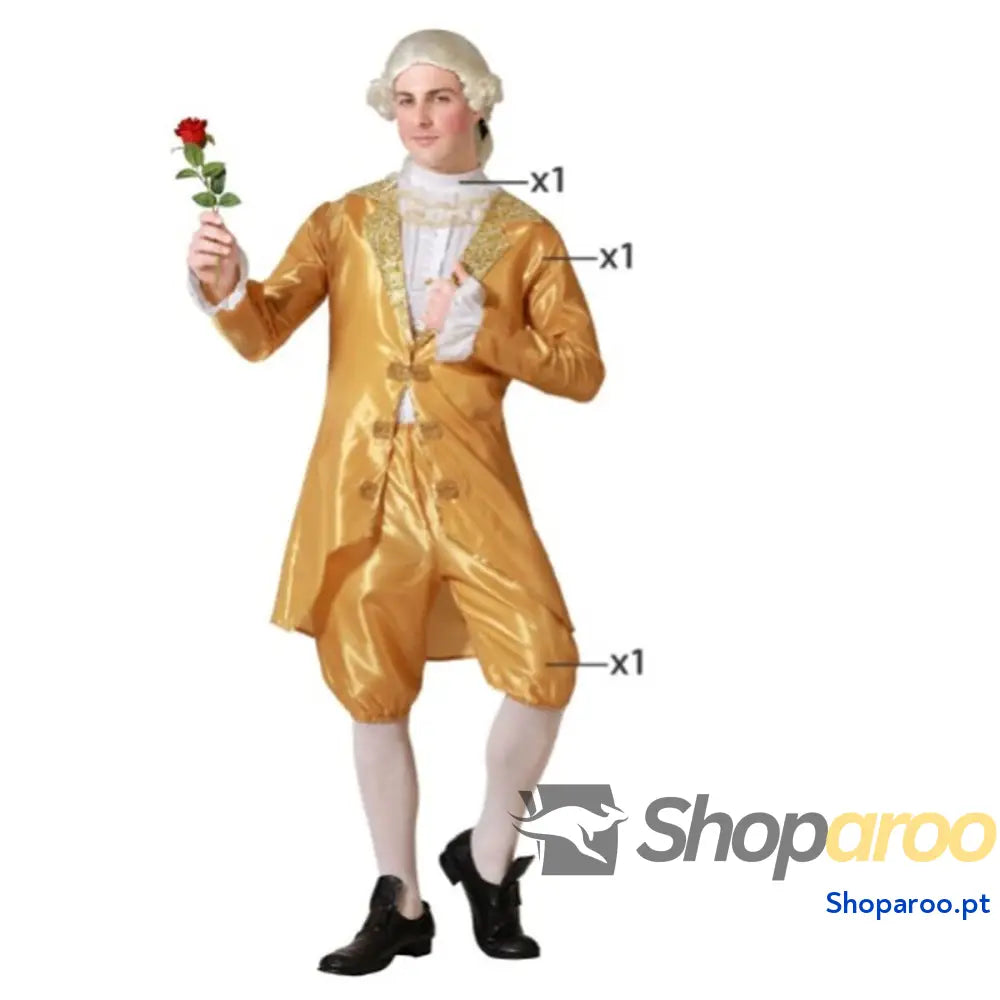 Fantasia para Adultos Dourado Cortesão