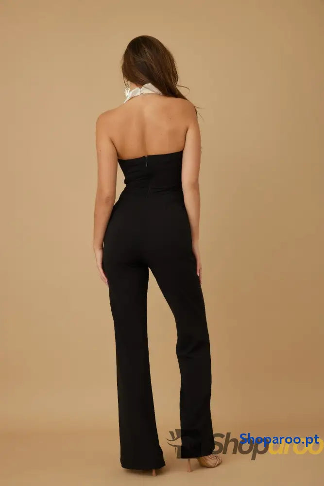 Fashion Jumpsuit With Bow