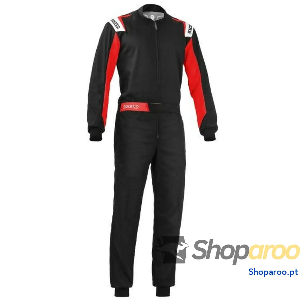 Fato de Corrida Infantil Sparco Rookie Preto Vermelho 120