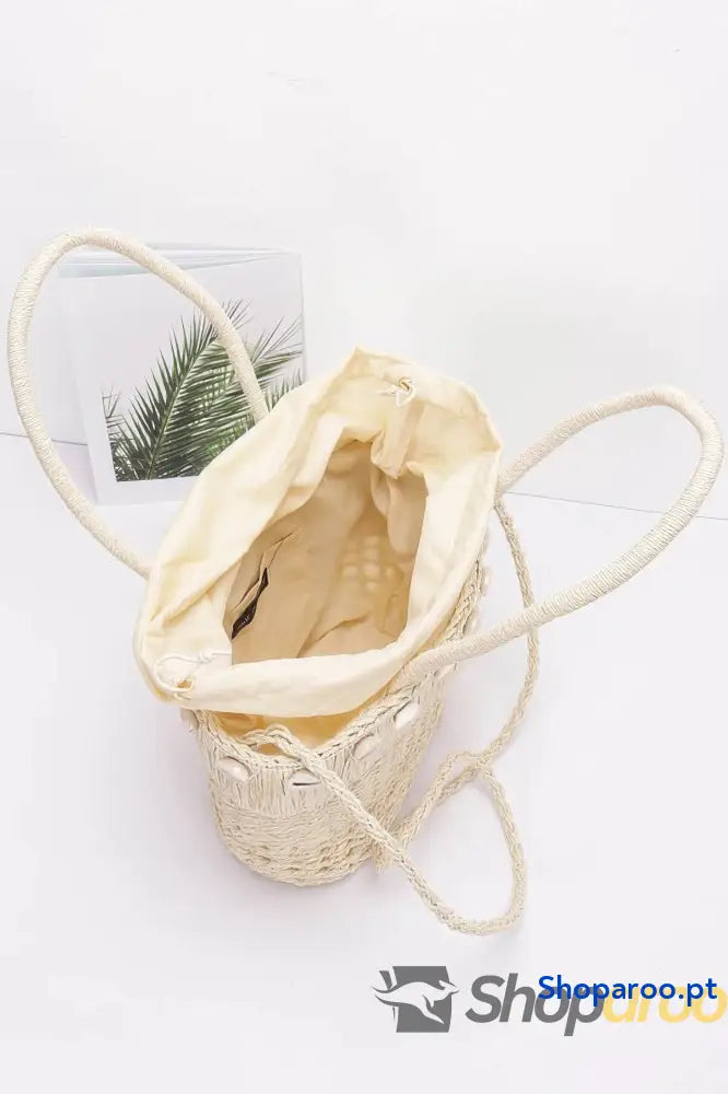Bolsa tote de palha sintética