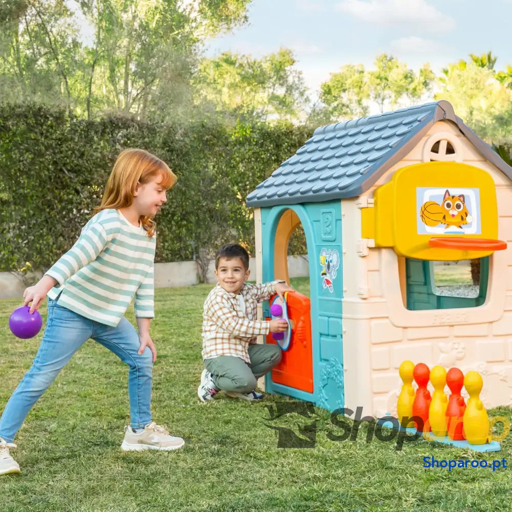 FEBER Casual 6 Activities House Casa com atividades lúdicas acessórios incluídos para os jogos cores resistentes à luz